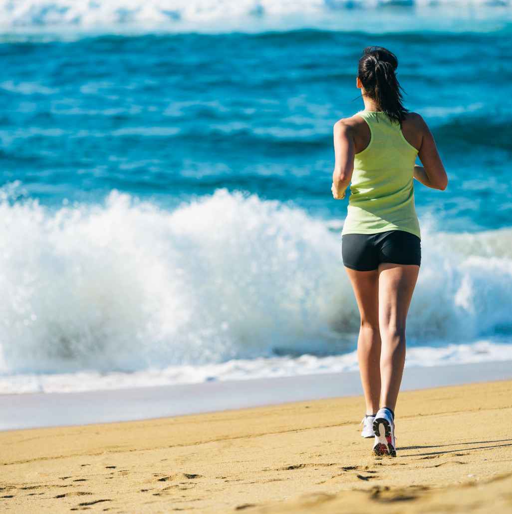 Woman Jogging on the beach